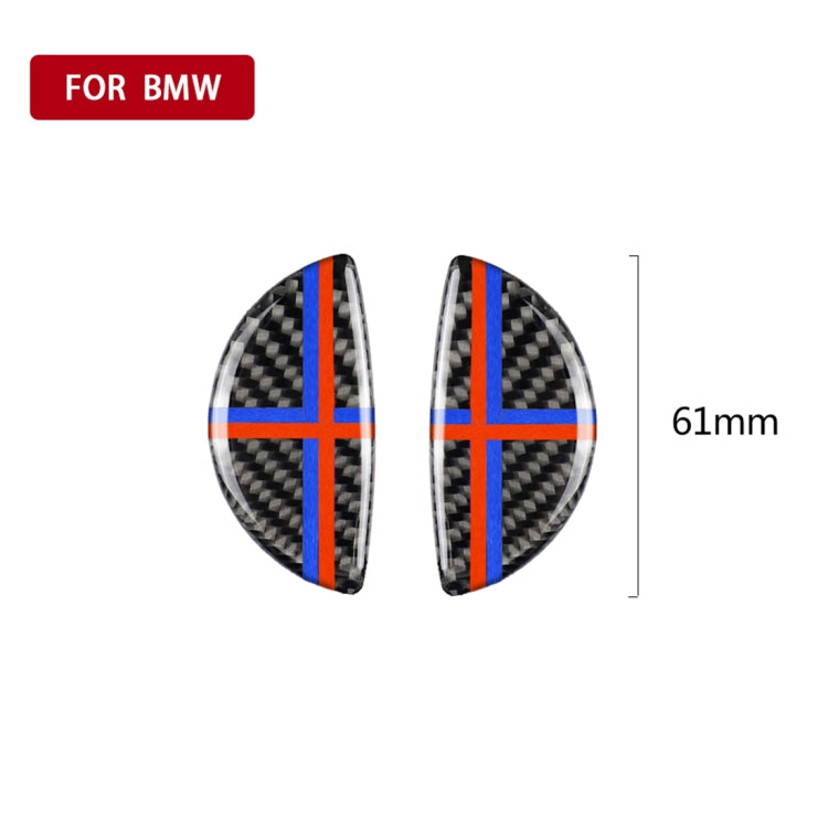 2 PCS Red Blue Color R / F Universal Car Door Handle Carbon Fiber Decorative Sticker for BMW Mini R55 / R56 / R60 / R61 / F55 / F54 / F60, For BMW Mini R55 (Red Blue Color)