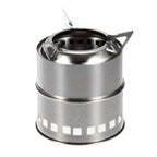 Outdoor Camping Mini Stainless Steel Wood-burning Stove Solid alcohol Stove for Picnic Heating, Mini