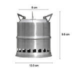 Outdoor Camping Mini Stainless Steel Wood-burning Stove Solid alcohol Stove for Picnic Heating, Mini