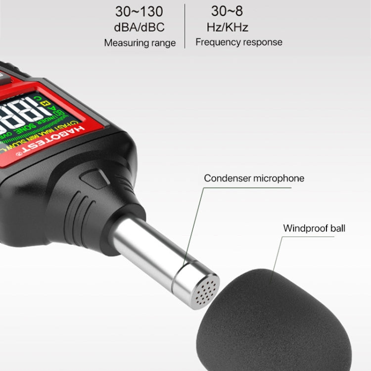 HABOTEST HT622B Household High Precision Digital Sound Level Meter, HT622B