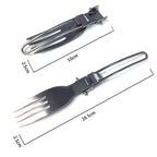 Three-Piece Stainless Steel Foldable Outdoor Cutlery