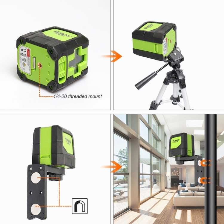 9011R 1V1H 20mW 2 Line Red Beam Laser Level Covering Walls and Floors