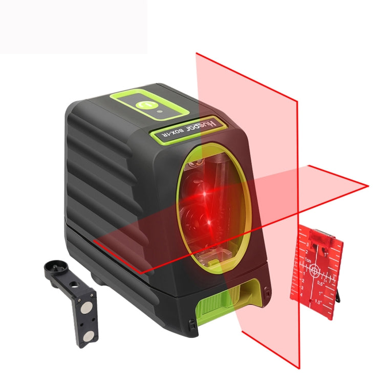BOX-1R 1V1H 40mW & 10mW 2 Line Red Beam Laser Level Covering Walls and Floors