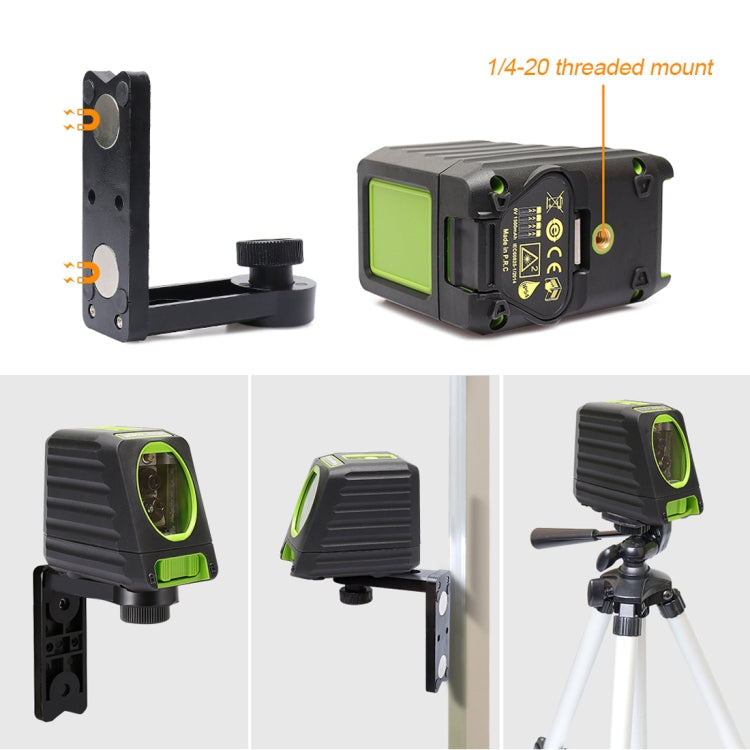 BOX-1R 1V1H 40mW & 10mW 2 Line Red Beam Laser Level Covering Walls and Floors