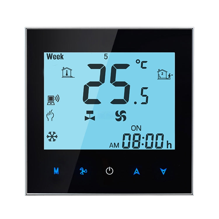 LCD Display Air Conditioning 4-Pipe Programmable Room Thermostat for Fan Coil Unit, Supports Wifi