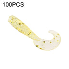 100 PCS Sequins Long Tail Maggots Shape Fishing Lures Artificial Fishing Bait, Length: 3.5cm, Sequins Long Tail Maggots Shape