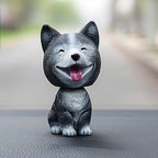 Shaking Head Dog Car Ornaments Resins Lovely Cartoon Dog New Year Gifts with Double-sided Adhesive Tape, Husky Dog Cartoon Dog, Corgi Dog Cartoon Dog, White Teddy Cartoon Dog, Brown Teddy Cartoon Dog, Yellow Teddy Cartoon Dog, Pomeranian Cartoon Dog   ...