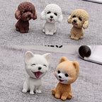 Shaking Head Dog Car Ornaments Resins Lovely Cartoon Dog New Year Gifts with Double-sided Adhesive Tape, Husky Dog Cartoon Dog, Corgi Dog Cartoon Dog, White Teddy Cartoon Dog, Brown Teddy Cartoon Dog, Yellow Teddy Cartoon Dog, Pomeranian Cartoon Dog   ...