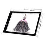 A4 Size LED Three Level of Brightness Dimmable Acrylic Copy Boards for Anime Sketch Drawing Sketchpad, with 1.5m USB Cable, A4 with 1.5m USB Cable & Power Adapter