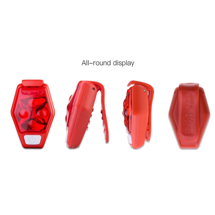 Multifunctional Outdoor Bicycling Running Warning Light Bicycle Taillight LED Back Clip Light, LED Back Clip Light(Black), LED Back Clip Light(Purple), LED Back Clip Light(Red), LED Back Clip Light(White)