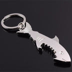 5 PCS Multi-function Shark Bottle Opener Key Chain Car Key Pendant, Size: 13.5x3cm, Shark shape