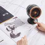 Portable Adjustable Mini USB Charging Air Convection Cycle Desktop Electric Fan Air Cooler, Support 2 Speed Control
