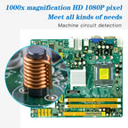 F210 HD 1080P WIFI 1000X Magnification Digital Microscope with 8 LED Light, F210 Silver