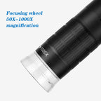 F210 HD 1080P WIFI 1000X Magnification Digital Microscope with 8 LED Light, F210 Silver