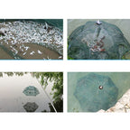 12 Holes Automatic Foldable Fishing Net Nylon Shrimp Crab Minnow Trap Fish Cast Net Fishing Tackle, 12 Holes