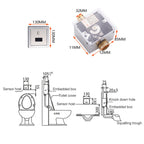 Recessed Wall in Type Flush Valve for Auto-induction Toilet, with Infrared Automatic Function DC AC, Automatic DC AC