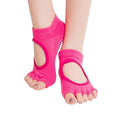One Pair Open Toe Open Instep Anti-slip Sports Female Yoga Socks, Size: 34 - 39 (EUR)