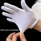 12 Pairs Pure Cotton Working Gloves, Medium Thick Size：XL, Medium Thick, Size：XL