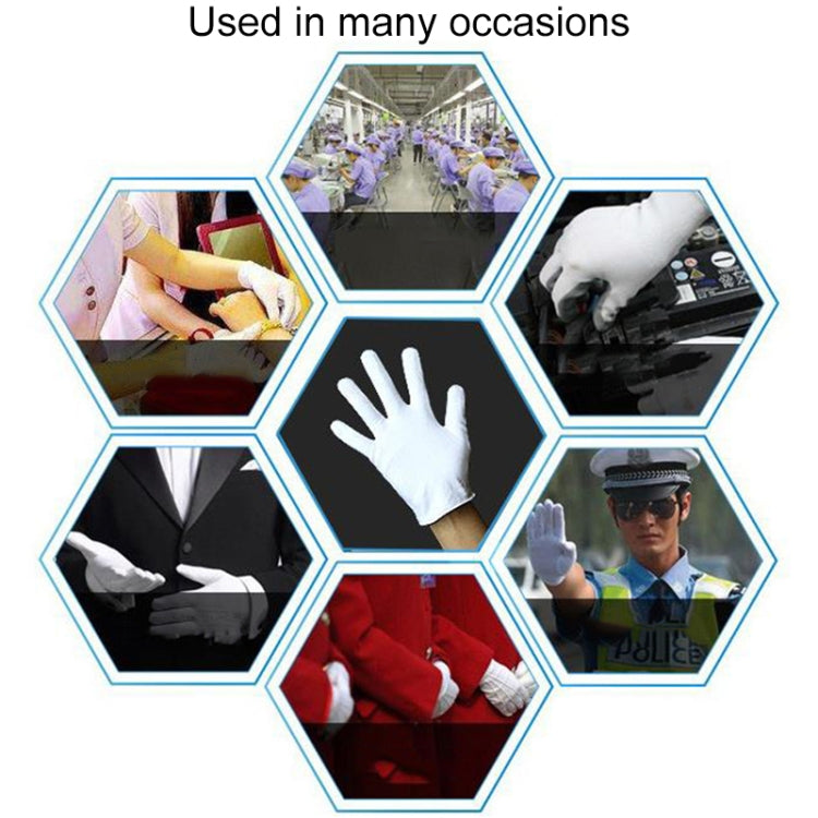 12 Pairs Labor Insurance Work Gloves, Cotton Single-sided, Cotton Single-sided