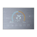 BHT-8000-GA-SS Brushed Stainless Steel Mirror Control Water Heating Energy-saving and Environmentally-friendly Smart Home Negative Display LCD Screen Round Room Thermostat without WiFi, without WiFi