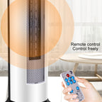 Household Shaking Head Vertical Tower Fan Radiator Warmer Electric Heater Warm Air Blower, Remote Control Version, Remote Control Version