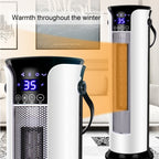 Household Shaking Head Vertical Tower Fan Radiator Warmer Electric Heater Warm Air Blower, Remote Control Version, Remote Control Version