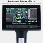 720P 4.3 inch Display Screen HD Industrial Digital Microscope