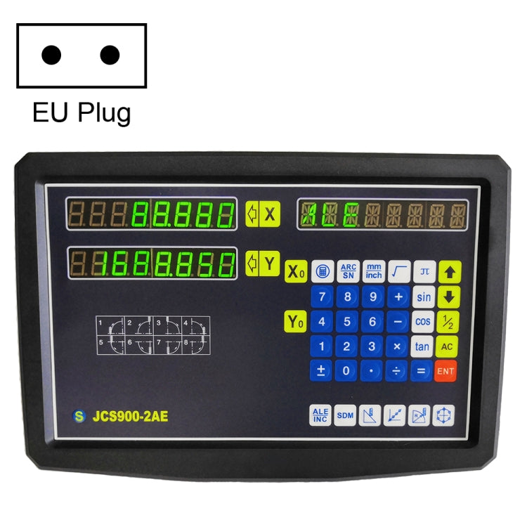 JCS900-2AE Two Axes Digital Readout Display Milling Lathe Machine, EU Plug, JCS900-2AE