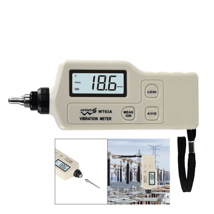 Wintact WT63A Vibration Meter Digital Tester Vibrometer Analyzer Acceleration Velocity, Wintact WT63A