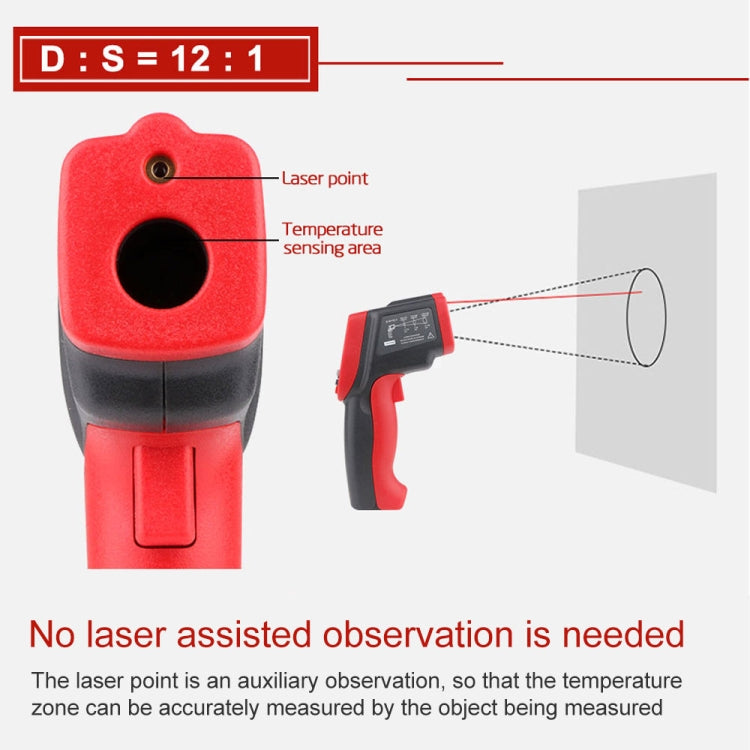 Wintact WT700 -50 Degree C~750 Degree C Handheld Portable Outdoor Non-contact Digital Infrared Thermometer, WT700