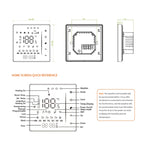 BHT-006GBLW 95-240V AC 16A Smart Home Heating Thermostat for EU Box, Control Electric Heating with Only Internal Sensor & External Sensor & WiFi Connection, BHT-006GBLW
