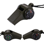 3 in 1 Outdoor Mini Multi-function Portable Handheld Lifesaving Whistle Compass Thermometer, H3-1