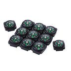 10 PCS 20mm Outdoor Sports Camping Hiking Pointer Guider Plastic Compass Hiker Navigation, Random Color Delivery, DC20A
