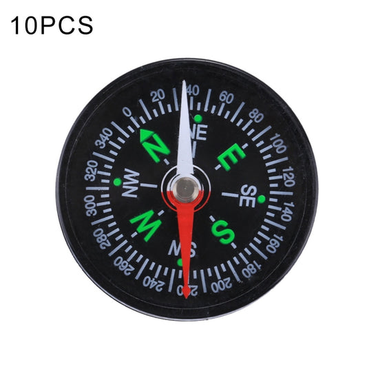10 PCS 40mm Outdoor Sports Camping Hiking Pointer Guider Plastic Compass Hiker Navigation, Random Color Delivery, 40mm