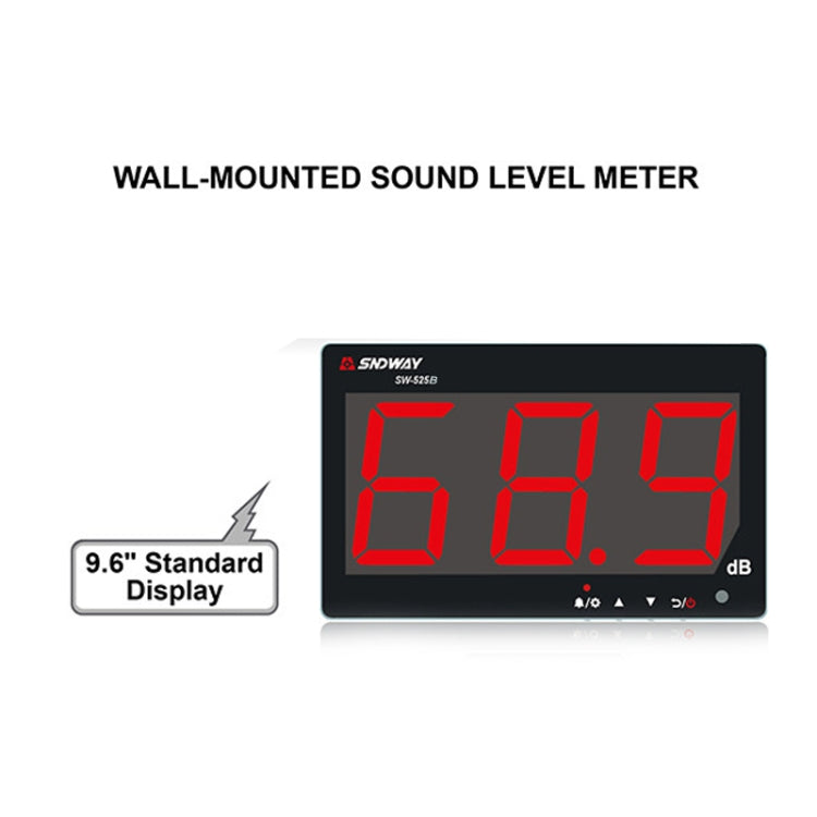 SNDWAY SW525B Wall-mounted DB Sound Level Meter Noise Tester with USB Data Storage Transfer & USB Communication, SW525B