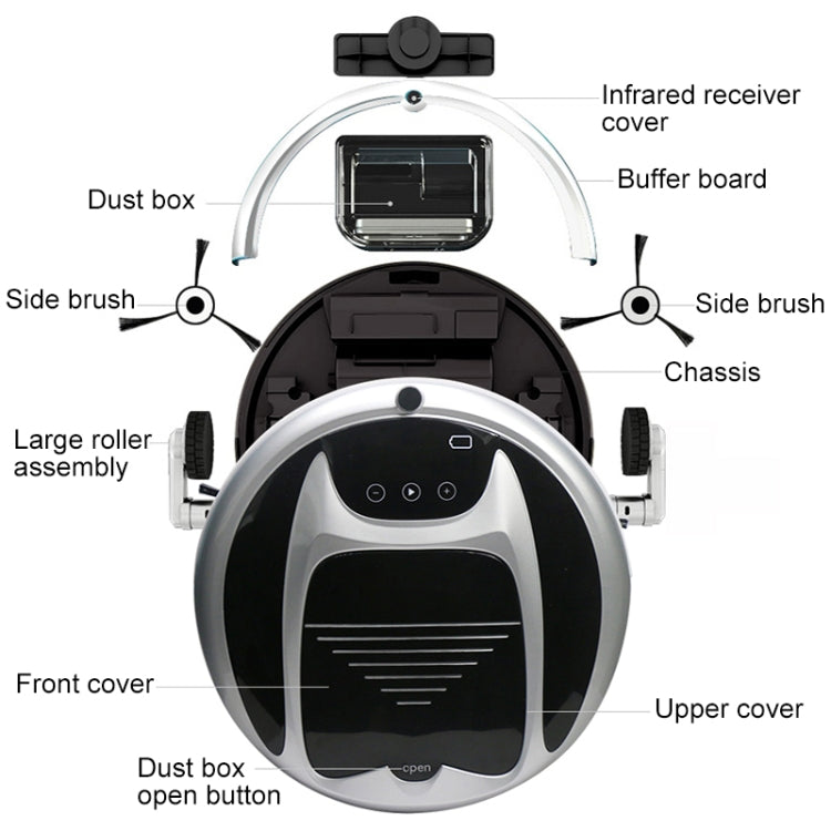 FD-3RSW(IB)CS 800Pa Suction Smart Household Vacuum Cleaner Clean Robot with Remote Control, FD-3RSW(IB)CS