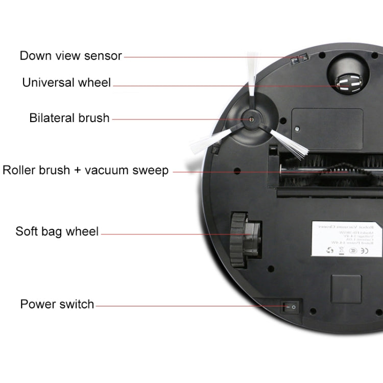 FD-3RSW(IIC)CS 1000Pa Large Suction Smart Household Vacuum Cleaner Clean Robot, FD-3RSW(IIC)CS