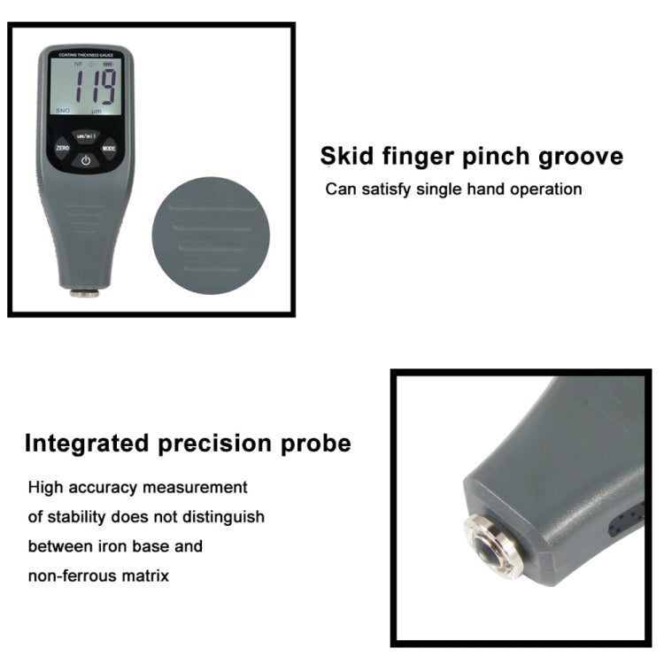 RZ240 Ferrous & Non-Ferrous 2 in 1 Digital Coating Paint Thickness Gauge Meter Tools, RZ240