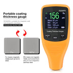 RZ260FN Ferrous & Non-Ferrous 2 in 1 LCD Display Ultrasonic Coating Paint Thickness Gauge Meter Tools