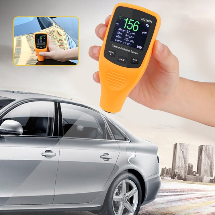 RZ260FN Ferrous & Non-Ferrous 2 in 1 LCD Display Ultrasonic Coating Paint Thickness Gauge Meter Tools