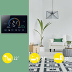 BHT-8000-GALW Control Water Heating Energy-saving and Environmentally-friendly Smart Home Negative Display LCD Screen Round Room Thermostat with WiFi, with WiFi