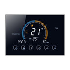 BHT-8000-GC Controlling Water/Gas Boiler Heating Energy-saving and Environmentally-friendly Smart Home Negative Display LCD Screen Round Room Thermostat without WiFi, without WiFi Black, without WiFi White