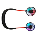 Creative Mini Hanging Neck Type Fan Outdoor LED Fan, F008 (Black), F008, F008 (Blue), F008 (White)