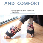 1 Pair Anti-Slip Yoga Socks Toeless Pilates Socks Ballet Yoga Pilates Barre Shoes for Women, 225-230mm Foot Length, 225-230mm (Pink), 225-230mm (Green)