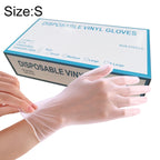 100 PCS Disposable PVC Examination Gloves Household Transparent Touchable Protective Gloves, Size: S, 100 PCS S