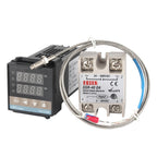 REX-C100 Thermostat + Thermocouple + SSR-10 DA Solid State Module Intelligent Temperature Control Kit, 10DA