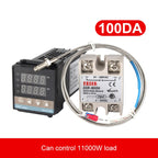 REX-C100 Thermostat + Thermocouple + SSR-100 DA Solid State Module Intelligent Temperature Control Kit, 100DA