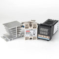 6600W REX-C100 Thermostat + Heat Sink + Thermocouple + SSR-60 DA Solid State Module Intelligent Temperature Control Kit, 60DA