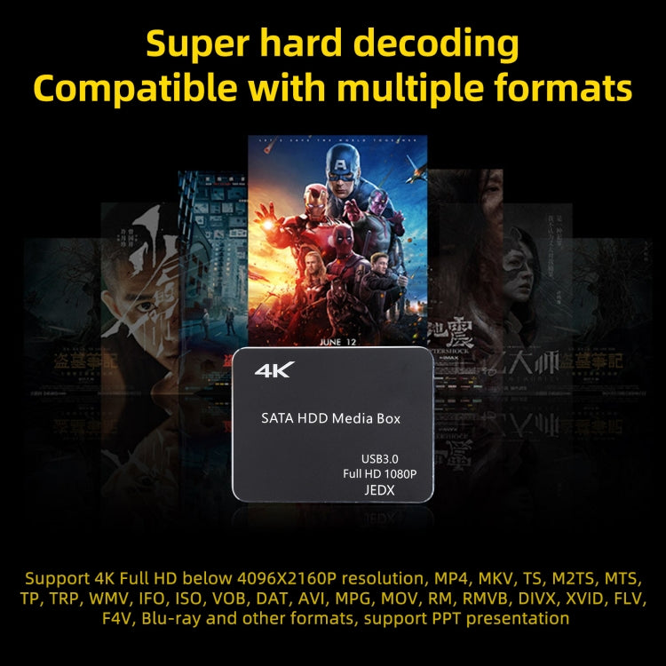 X8 UHD 4K Android 4.4.2 Media Player TV Box wtih Remote Control, RK3229 Quad Core up to 1.5GHz, RAM: 1GB, ROM: 8GB, Support WiFi, USB 3.0, HD Media Interface, TF Card, US Plug, X8 US Plug