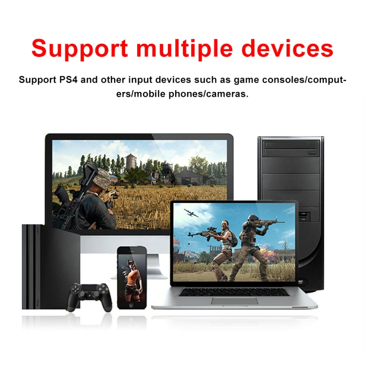 Z34 HDMI Female + Mic to HDMI Female + Audio + USB HD Video & Audio Capture Card with Loop, Z34